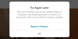 رفع خطا اینستاگرام try again later