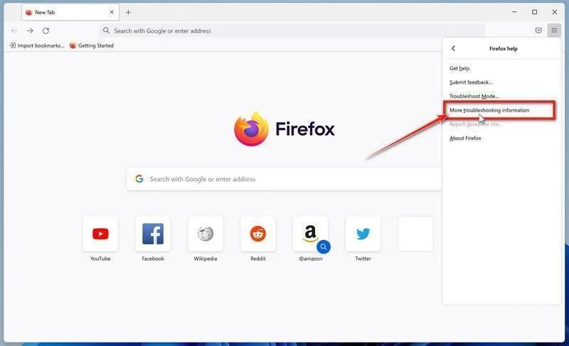 مرورگر Firefox را به تنظیمات پیش فرض بازنشانی کنید