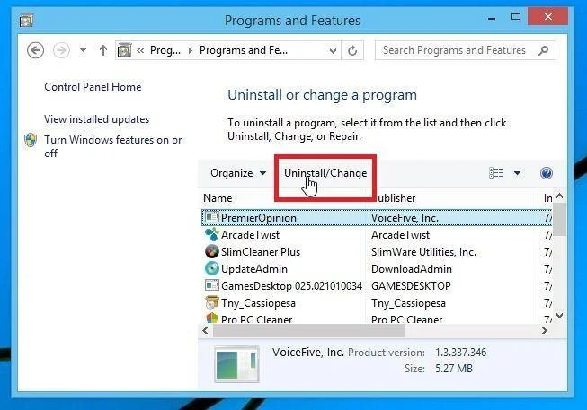 حذف برنامه های مخرب از ویندوز 8