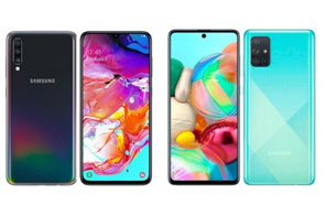 مقایسه سامسونگ گلکسی A70 با A71 samsung a vs a