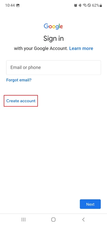 آدرس ایمیل و رمز عبور خود را ایجاد کنید