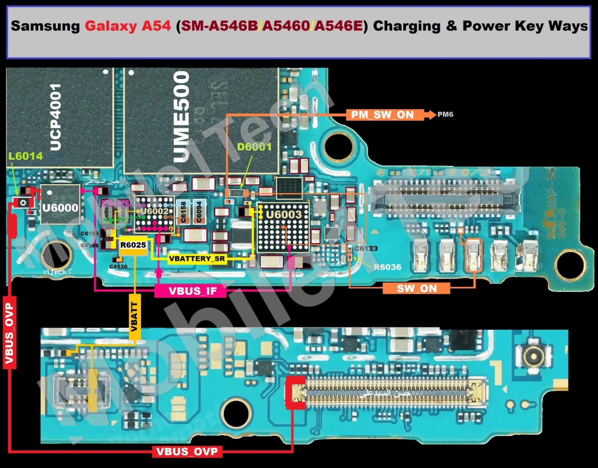راه های حل مشکل شارژ USB Samsung Galaxy A54 SM-A546B، A5460