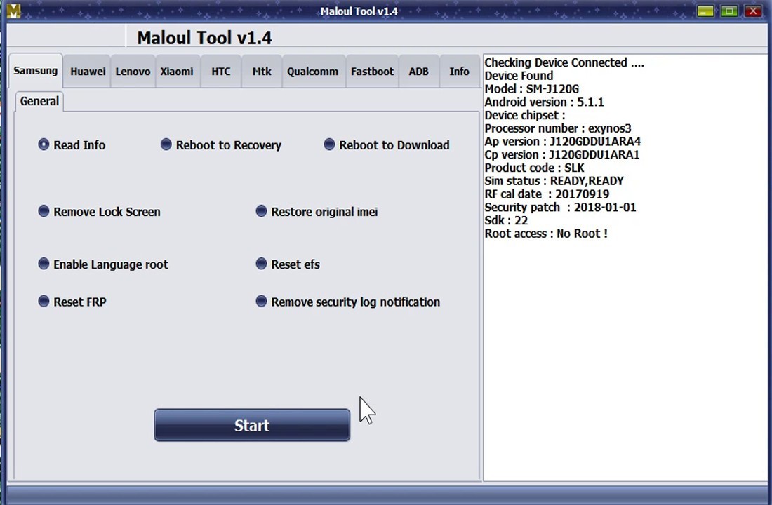 نرم افزار Maloul tool برای تعمیرات موبایل