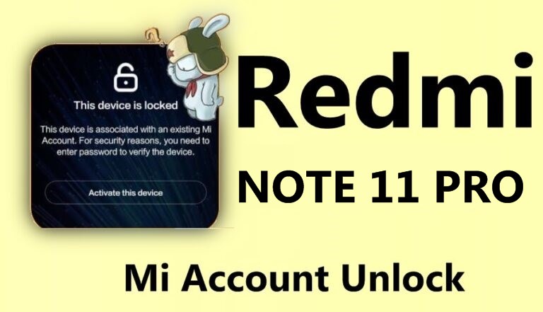 فایل حذف می اکانت شیائومی Redmi Note 11 Pro 5G