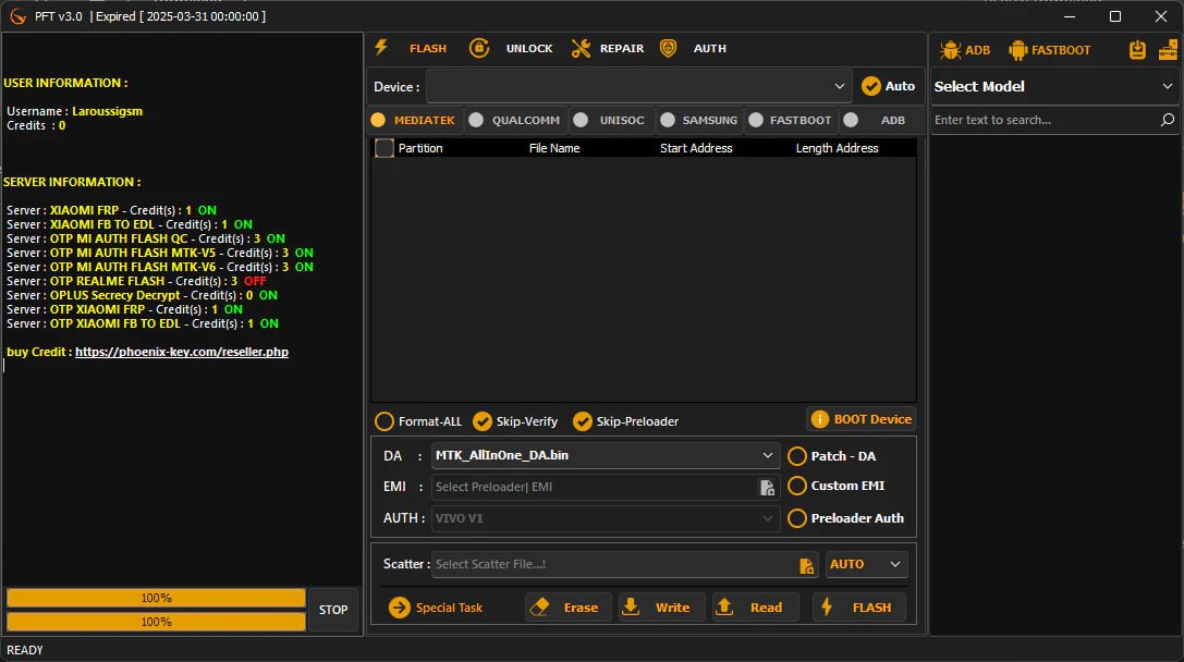 دانلود نرم افزار PFT – Phoenix FlashTool 2025